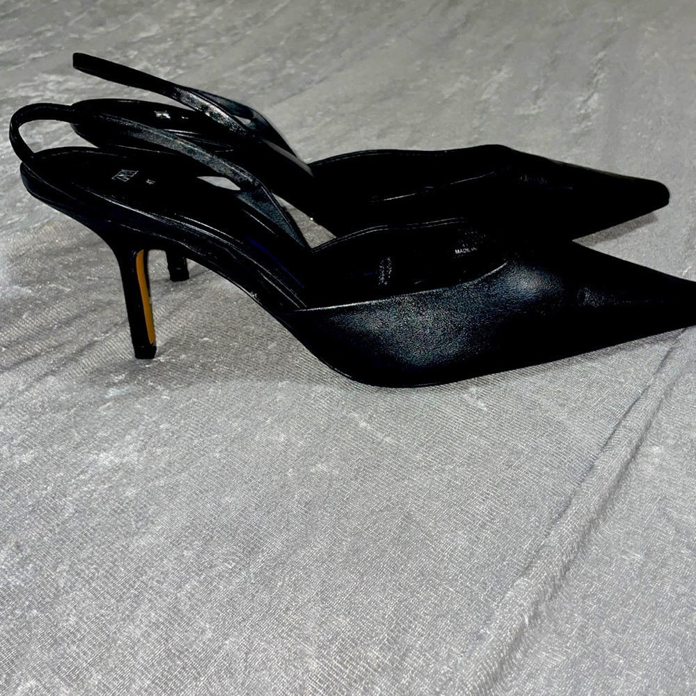 Zara leather sling backs